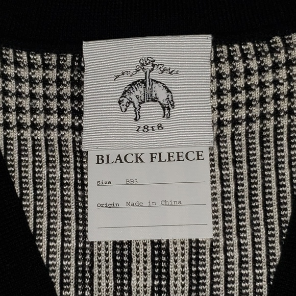 Brooks Brothers Black Fleece B/W Sweater Vest - Picture 4 of 6